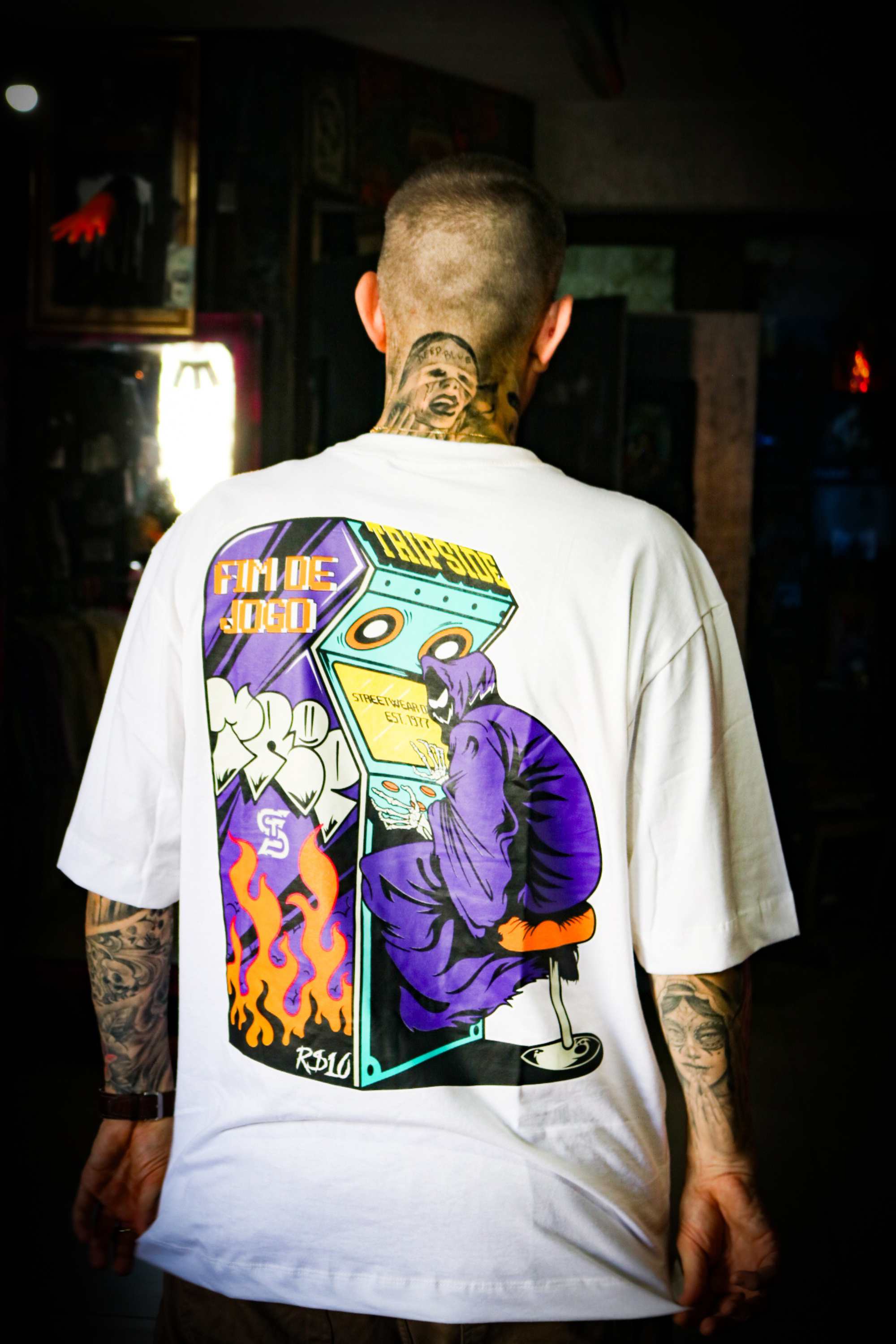 Camiseta Oversized Trip Side Off-White
