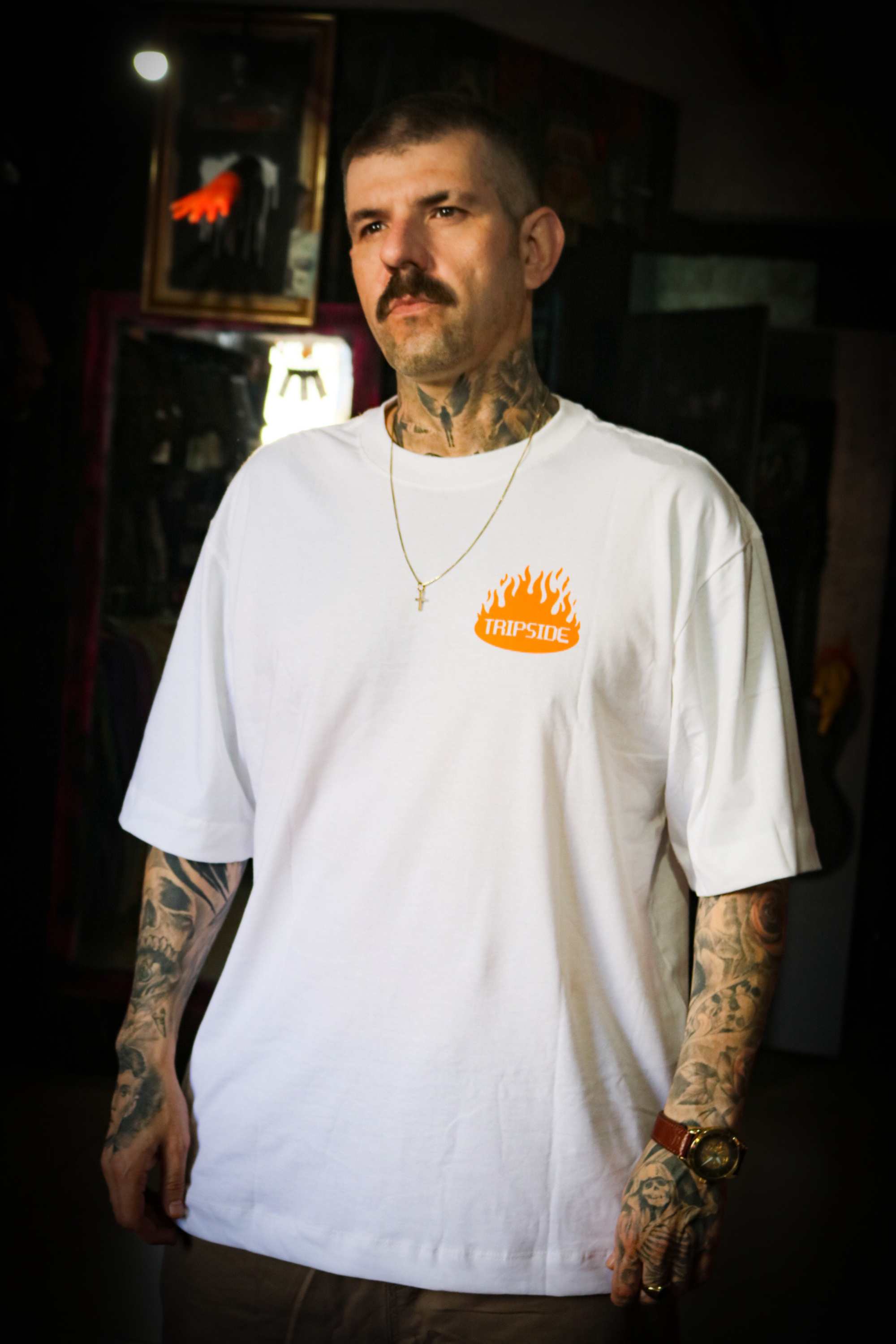 Camiseta Oversized Trip Side Off-White