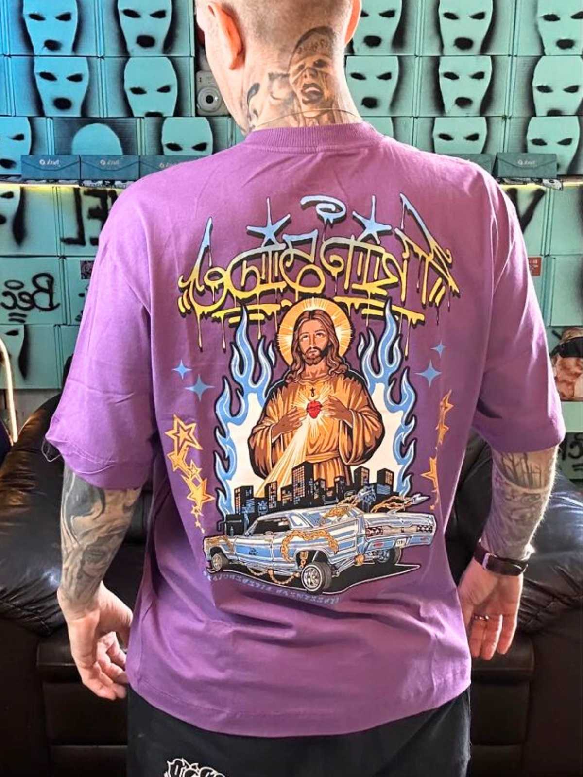 Camiseta Oversized Trip Side S373 Roxa | Beck.O